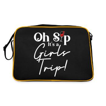 Oh Sip Its A Grils Trip - Retro Bag - black/gold - Back