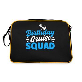 Birthday Cruise Squad - Retro Tasche - Schwarz/Gold - Hinten