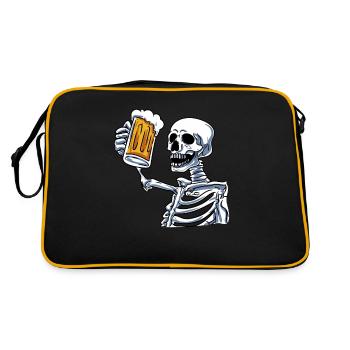 Beer Skeleton - Retro Bag - black/gold - Back