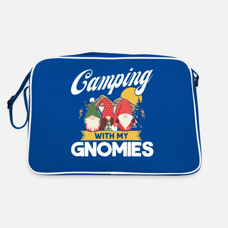 Camping With My Gnomies Retro Tasche