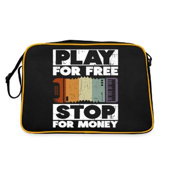 Play For Free Stop For Money Accordion - Retro Tasche - Schwarz/Gold - Hinten