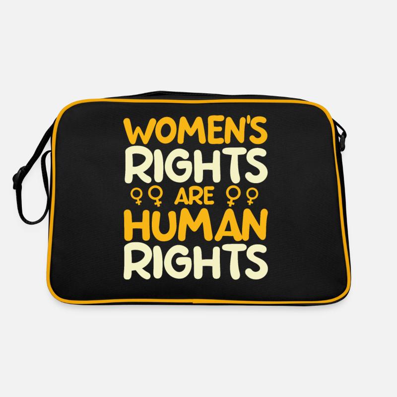 Women's Rights Are Human Rights - Retro Bag - black/gold