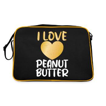 Cadeau amoureux du beurre de cacahuète - Sac Retro - noir/or - Dos