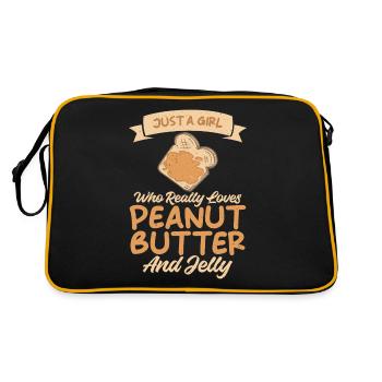 Cadeau amoureux du beurre de cacahuète - Sac Retro - noir/or - Dos