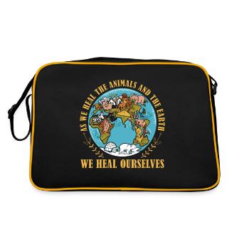 Le bien-être animal alors que nous guérissons l’adoption Travailleur animalier - Sac Retro - noir/or - Dos