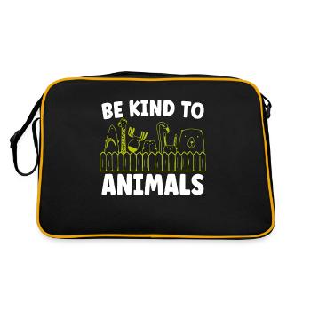 Bien-être animal Soyez gentil Amoureux des animaux Travailleur animal - Sac Retro - noir/or - Dos