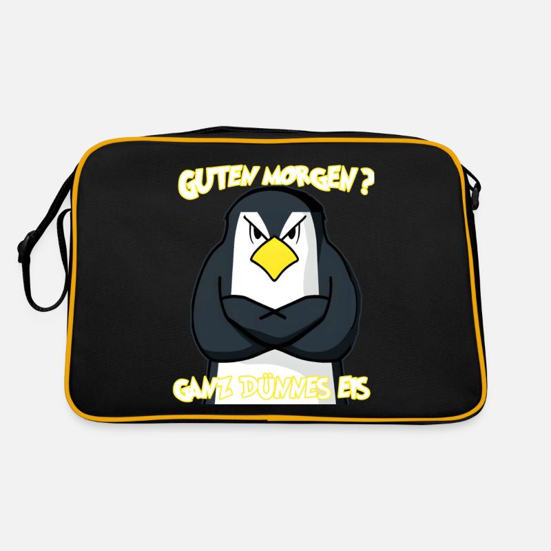 Ganz Dünnes Eis Morgenmuffel Pinguin Kaffee Retro Tasche