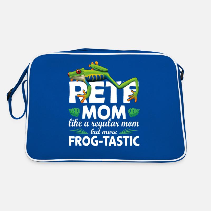 FrogTastic - Rotäugige Laubfroschmutter Retro Tasche