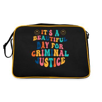 It's a beautiful day for criminal justice - Retro Bag - black/gold - Back