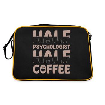 Half psychologist Half coffee - Retro Bag - black/gold - Back