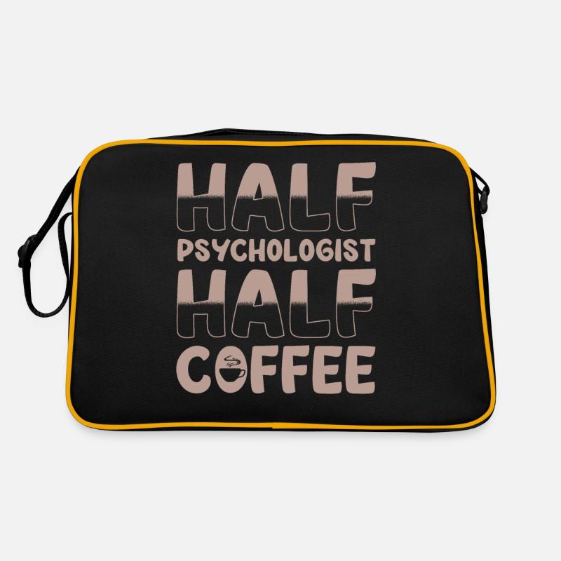 Halb Psychologe Halb Kaffee Retro Tasche