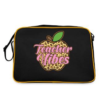Cadeau Apple de l’enseignant - Sac Retro - noir/or - Dos