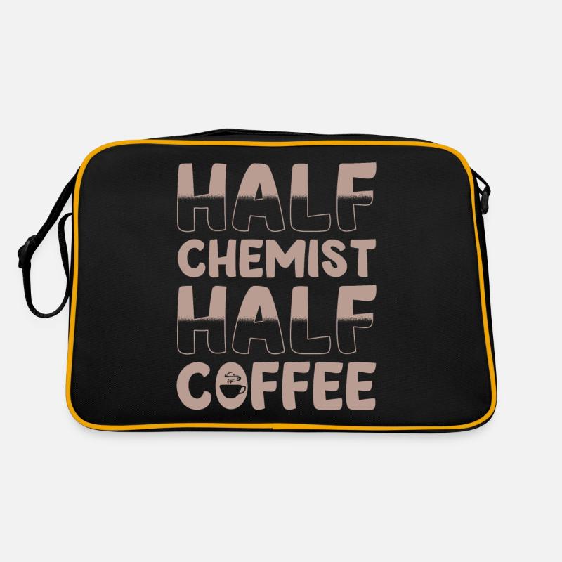 Halb Chemiker Halb Kaffee Retro Tasche