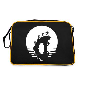 Kreis und Reflexion - Klettern - - Retro Tasche - Schwarz/Gold - Hinten