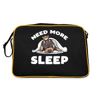 Teckel à poil dur Chien endormi - Sac Retro - noir/or - Dos