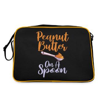 Cadeau amoureux du beurre de cacahuète - Sac Retro - noir/or - Dos