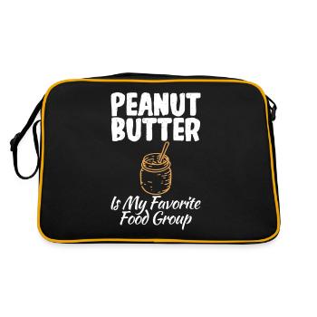 Cadeau amoureux du beurre de cacahuète - Sac Retro - noir/or - Dos