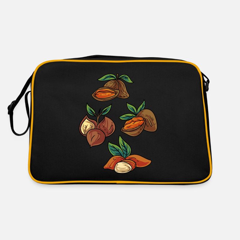 Pecans Almonds Chestnuts Nuts Retro Bag