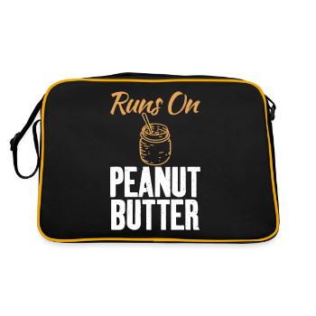 Cadeau amoureux du beurre de cacahuète - Sac Retro - noir/or - Dos
