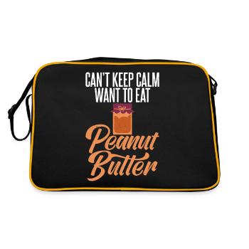 Cadeau amoureux du beurre de cacahuète - Sac Retro - noir/or - Dos