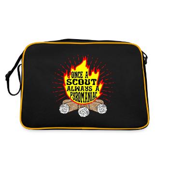Once A Scout, Always A Pyromaniac 18 - Retro Tasche - Schwarz/Gold - Hinten