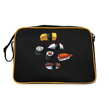 Sushi Roll Japanese Food - Retro Bag - black/gold - Back
