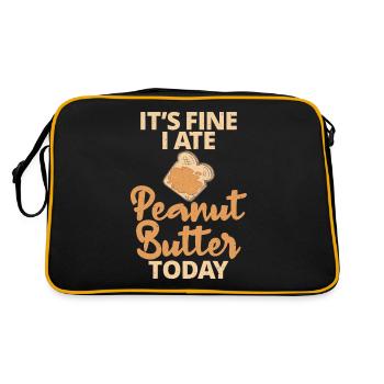 Cadeau d’amateur de beurre de cacahuète - Sac Retro - noir/or - Dos