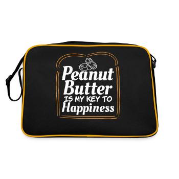 Cadeau amoureux du beurre de cacahuète - Sac Retro - noir/or - Dos