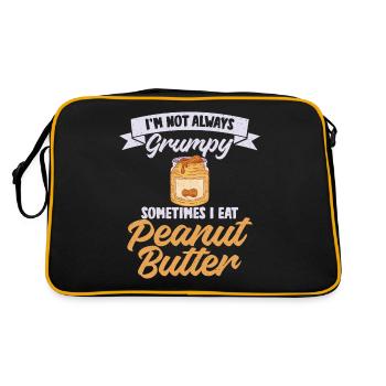 Cadeau d’amateur de beurre de cacahuète - Sac Retro - noir/or - Dos