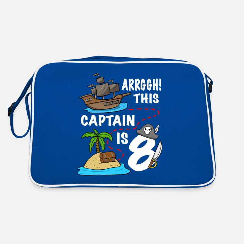 Arrggh! This Captain Is 8 Pirate Birthday Retro Bag