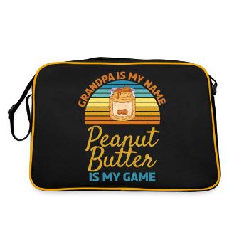 Cadeau amoureux du beurre de cacahuète - Sac Retro - noir/or - Dos