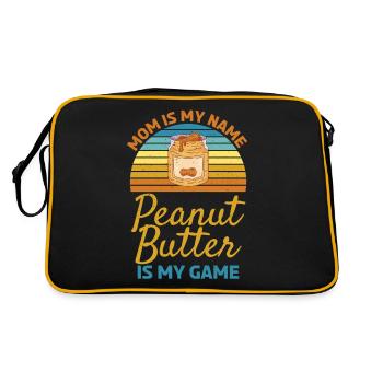 Cadeau amoureux du beurre de cacahuète - Sac Retro - noir/or - Dos