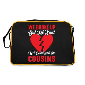 We broke up he said we could still be cousins 26 - Retro Bag - black/gold - Back
