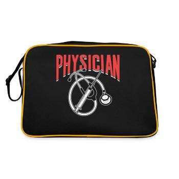 Arzt Medizin Doktor Beruf Mediziner - Retro Tasche - Schwarz/Gold - Hinten