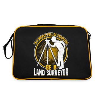 Engineer Life Surveying Surveyor Ba - Retro Bag - black/gold - Back