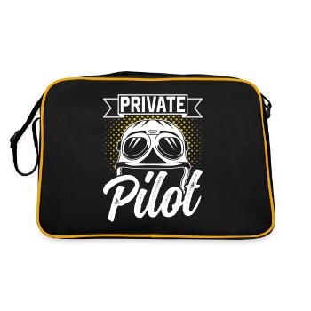 Pilote privé Avion léger Avion léger Jet - Sac Retro - noir/or - Dos