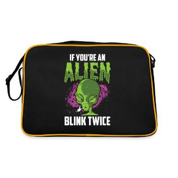 If you're an alien blink twice astronaut - Retro Bag - black/gold - Back