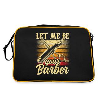 Laisse-moi être ton barbier Barbier - Sac Retro - noir/or - Dos