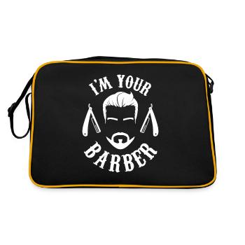 Je suis votre Barbier Barbier Barbershop Barber - Sac Retro - noir/or - Dos