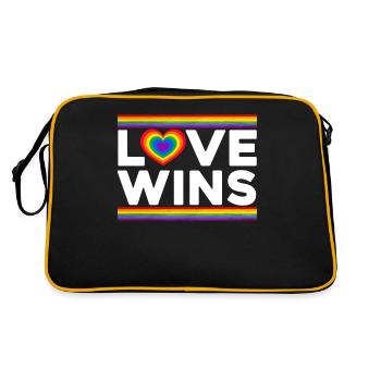 Love Wins - Retro Bag - black/gold - Back