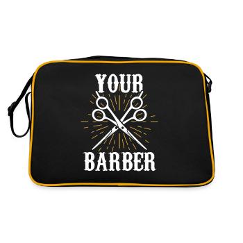 Votre profession de barbier Barbier Barbier - Sac Retro - noir/or - Dos