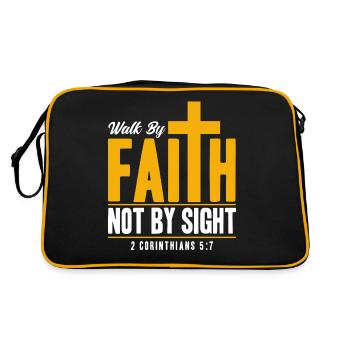 Walk By Faith Not By Sight - Retro Bag - black/gold - Back