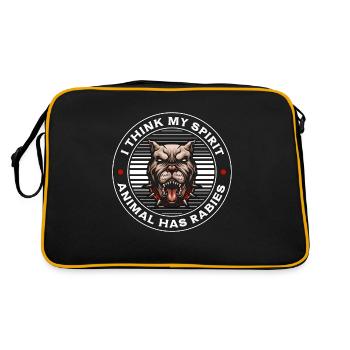 Veterinary I Think My Spirit Vet Tech Veterinarian - Retro Bag - black/gold - Back