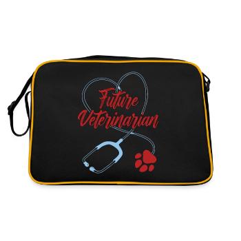 Veterinary Future Veterinarian Doctor Veterinarian - Retro Bag - black/gold - Back
