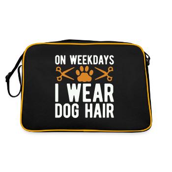 Pet Groomer On Weekdays I Pet Salon Groomer - Retro Bag - black/gold - Back