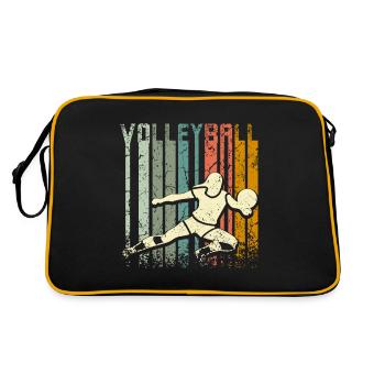 Volleyball Rétro Vintage - Sac Retro - noir/or - Dos