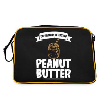 Cadeau amoureux du beurre de cacahuète - Sac Retro - noir/or - Dos