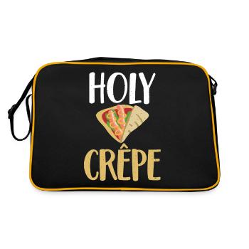 Crepe Geschenke für Crêpe Liebhaber - Retro Tasche - Schwarz/Gold - Hinten