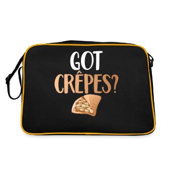 Crepe Gifts for Crepe Lover - Retro Bag - black/gold - Back