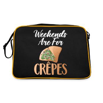 Crepe Gifts for Crepe Lover - Retro Bag - black/gold - Back